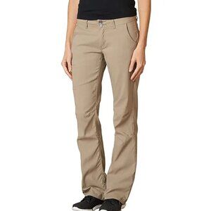 PRANA Halle Convertible Pants Roll-Up Bootcut Mid-Rise Tan Khaki Women's 6 x 29"